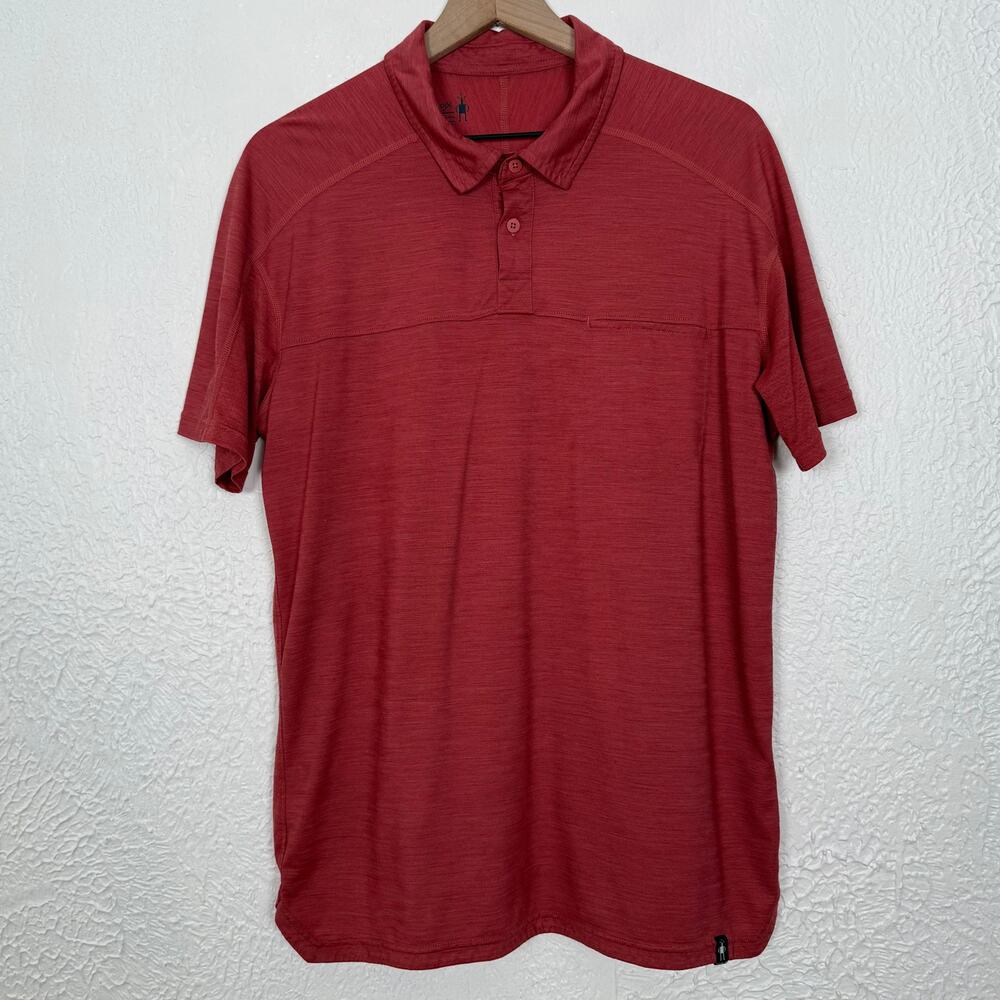 Smartwool Men's Merino Sport 150 Wool Short Sleeve Polo Shirt Size Large